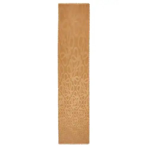 LOEWE Brand Logo Wool Knit Scarves Unisex Yellow