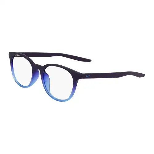 Nike Plastic Round Eyeglass Frames Unisex Black