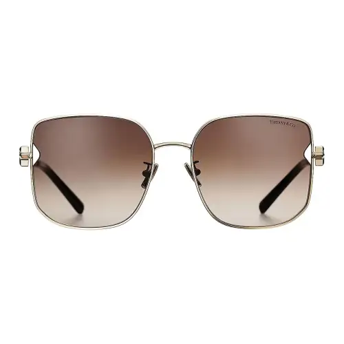 TIFFANY & CO. Metal Square Sunglasses Women's Gold