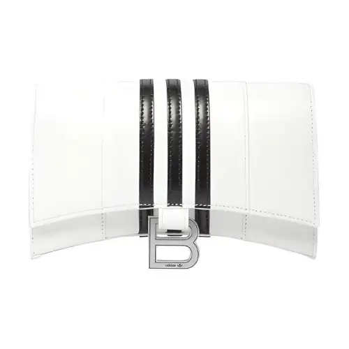 Balenciaga X Adidas Hourglass Wallet With Chain White