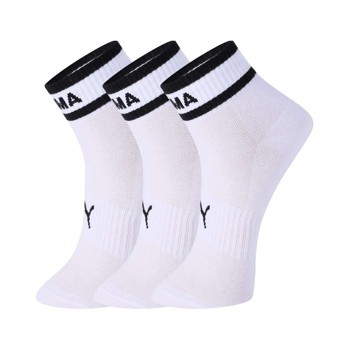 PUMA Crew Socks Unisex White & Black