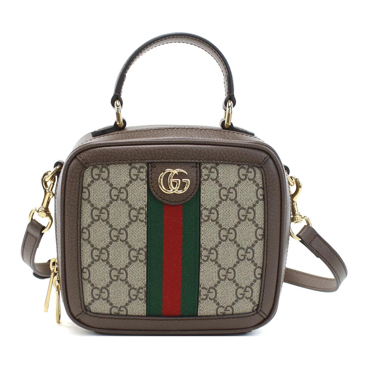 Женская сумка Gucci Ophidia (бежево-коричневая)