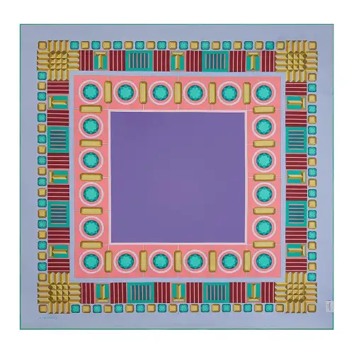 TIFFANY & CO. Patterned Print Silk, Silk Scarves Unisex Multicolor