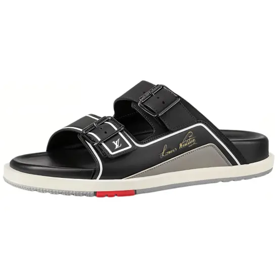 LOUIS VUITTON Trainer Mules Black