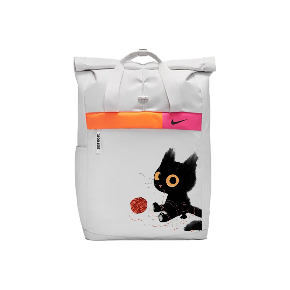 Nike Coal Ball, Amber Fabric Backpack Unisex Light Silver Gray