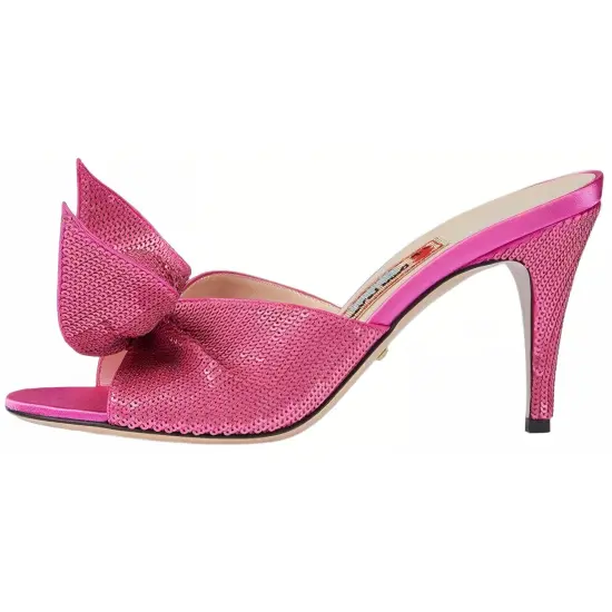 GUCCI Slide Slippers Women's Fuchsia