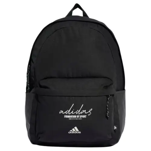 Adidas Recycled Polyester Backpack Unisex Black & Gray & White