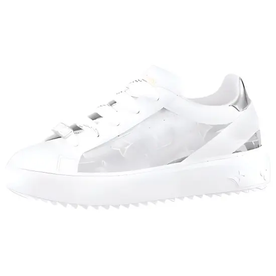 LOUIS VUITTON Time Out Casual Shoes Women's Low-Top White Blue