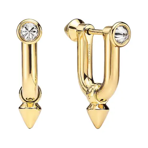 TIFFANY & CO. Diamond Earrings Unisex Gold
