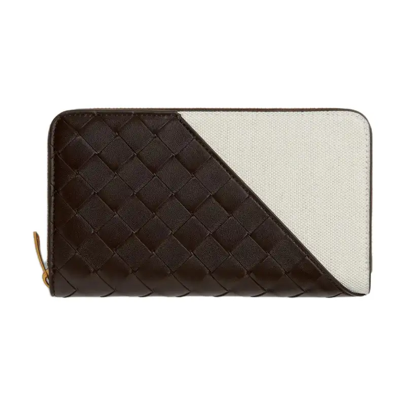 Bottega Veneta Lambskin Wallet Large Women's Gummy & Natural