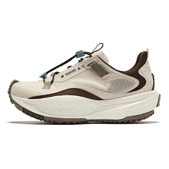 Erke Casual Shoes Women's Low-Top Pink Brush Gray Coffee