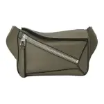 LOEWE Puzzle Bumbag In Classic Calfskin Mini Khaki Green