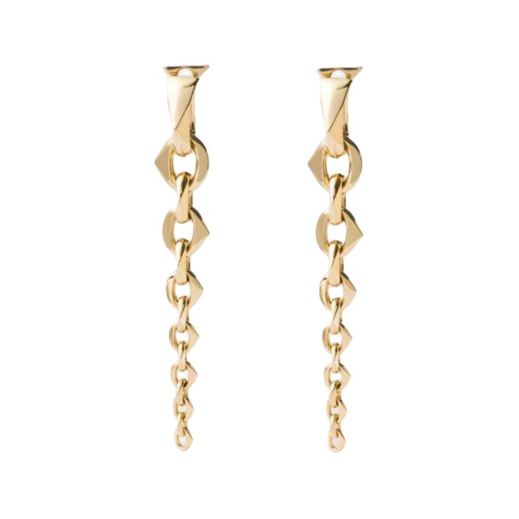 PRADA 18K Gold Earrings Women's Gold