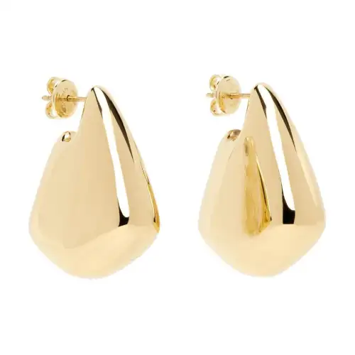 Bottega Veneta Sterling Silver, Gold Plated 18K Gold 925 Sterling Silver Earrings Women's Gold