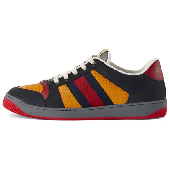 GUCCI Screener Dusty Shoes Low-Top Stylish Skateboarding Shoes Men's Black