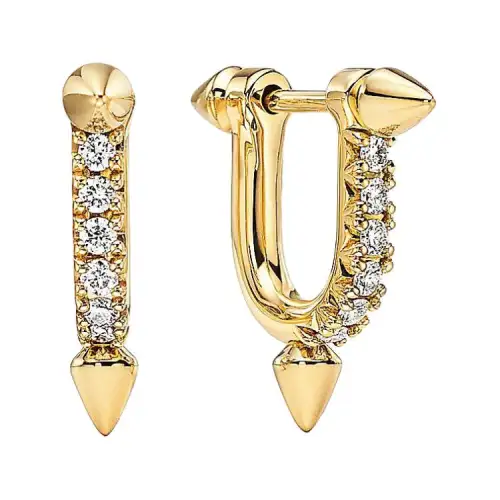 TIFFANY & CO. Diamond Earrings Unisex Gold
