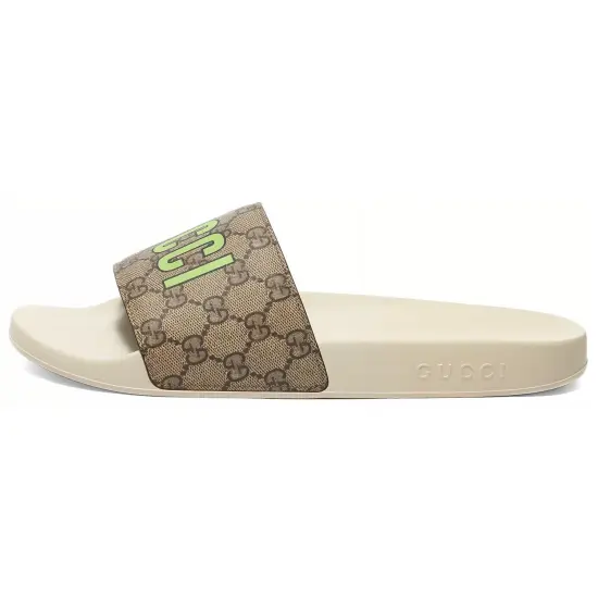 GUCCI GG Supreme Slide Sandals 'Strawberry' Women's