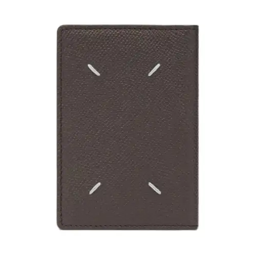 Maison Margiela Grain Calfskin Card Holder Women's Gray