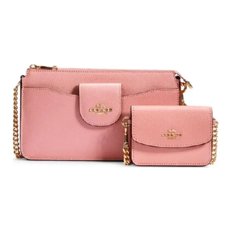 COACH Women's Poppy 2 IN 1 Crossbody Bag Pouch Pink