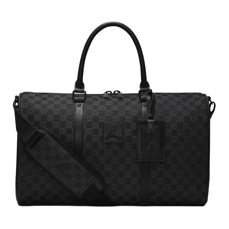 Jordan Monogram Polyester Travel Bag Unisex Black