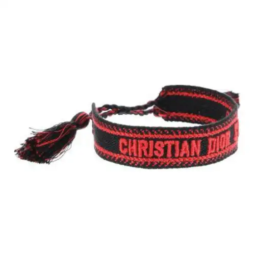 DIOR Cotton Wristbands Unisex Red/Black