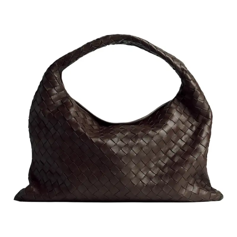 Bottega Veneta Intrecciato Leather One Shoulder Handbag Small Women's Dark Color Praline