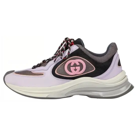 GUCCI RUN Casual Shoes Women's Low-Top Light Purple