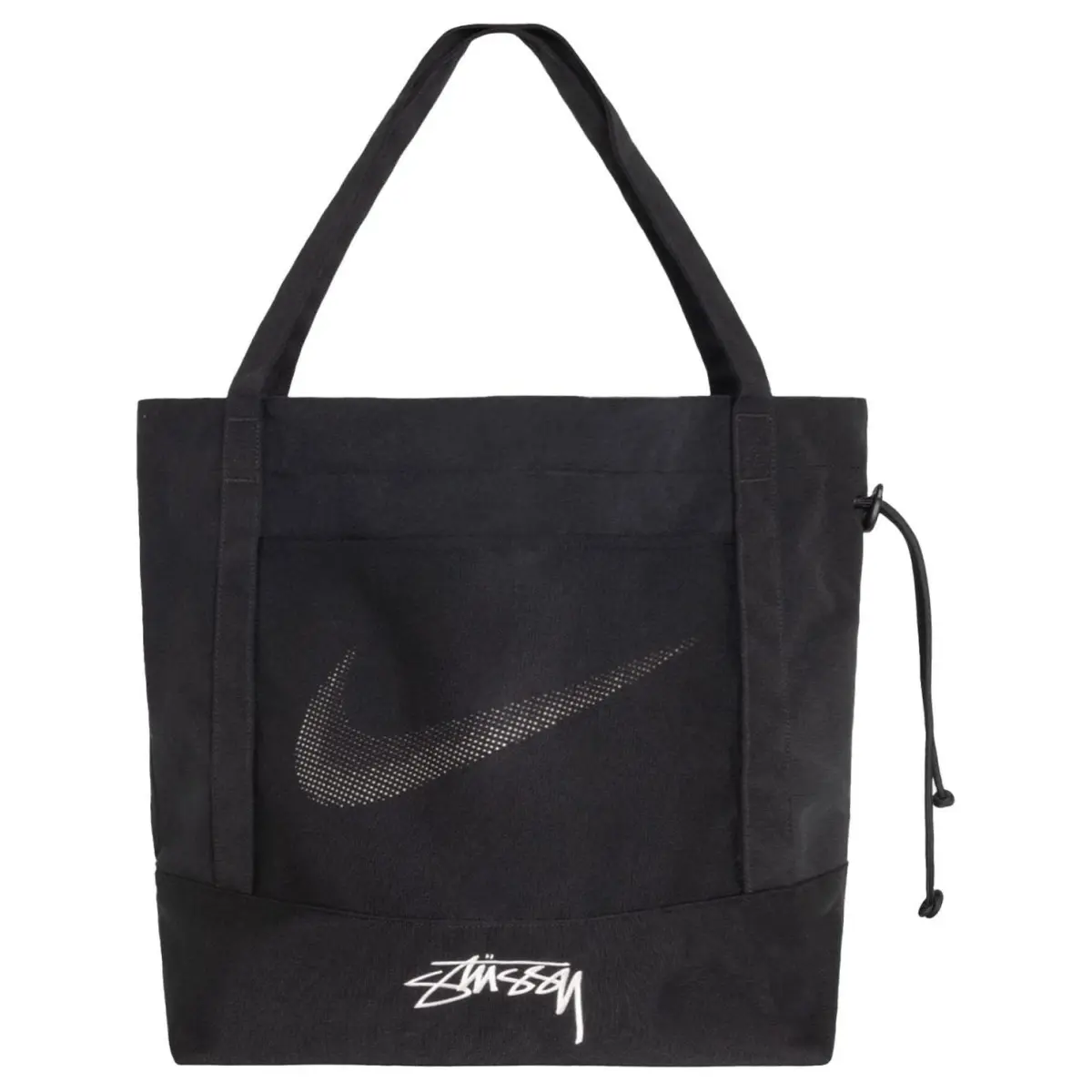 Nike X Stussy Cotton Regular Tote Bag Handbag Unisex Black