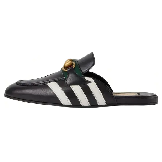 GUCCI X Adidas Horsebit Slippers Black Women's