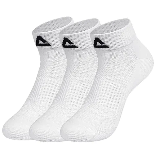 Peak Sports Breathable Moisture-wicking Simple Running Basketball Fitness Socks Same Style for Men and Women 3 Pairs