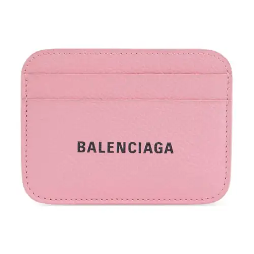 Balenciaga Grain Calfskin Card Holder Women's Pink