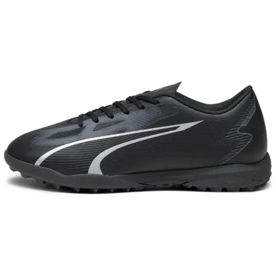 PUMA Ultra Play TT Rubber Broken Studs Artificial Ground Anti-Slip Wear-Resistant Soccer Shoes Men's Black White