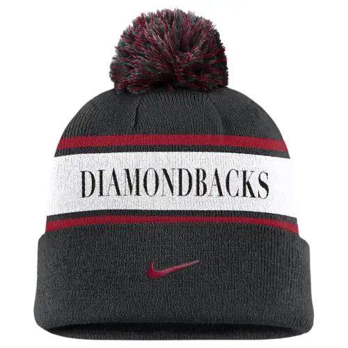Nike Arizona Diamondbacks Team Stripe Peak Men's Nike Mlb Cuffed Pom Beanie
