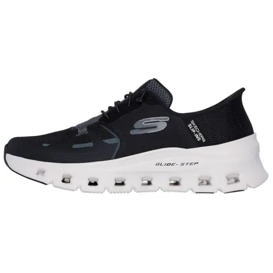 Skechers Glide Step Anti Slip Wear Resistant Low Top Casual Shoes Men's Black