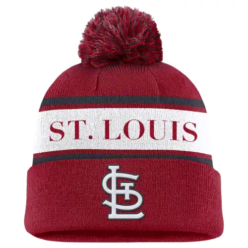 Nike St. Louis Cardinals Team Stripe Peak Men's Nike Mlb Cuffed Pom Beanie