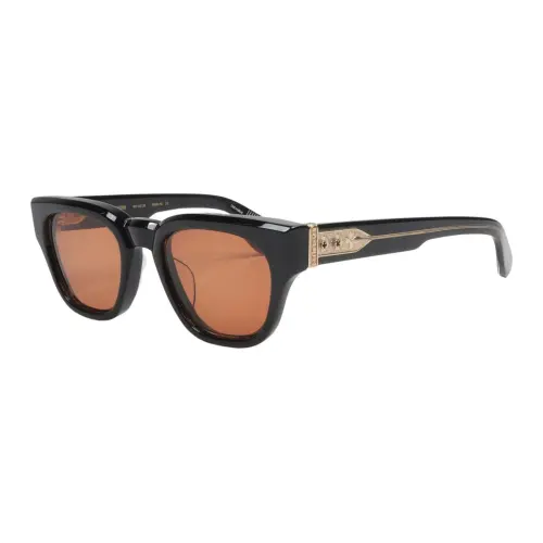 Chrome Hearts 925 Sterling Silver Acetate Square Sunglasses Unisex Black