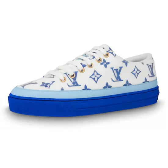 LOUIS VUITTON Lv Stellar Low-Top Sneakers White/Blue Women's