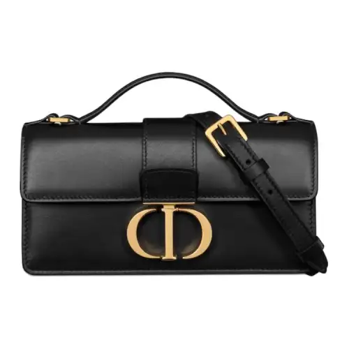 DIOR Miss Montaigne Smooth Cow Leather Handbag Mini Women's Black
