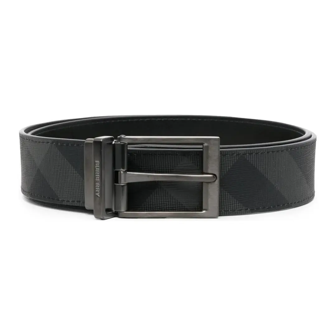 Burberry Reversible Check print Leather Belt