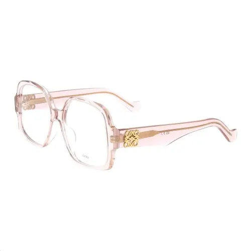 LOEWE Acetate Square Eyeglass Frames Women's Ivory Pink