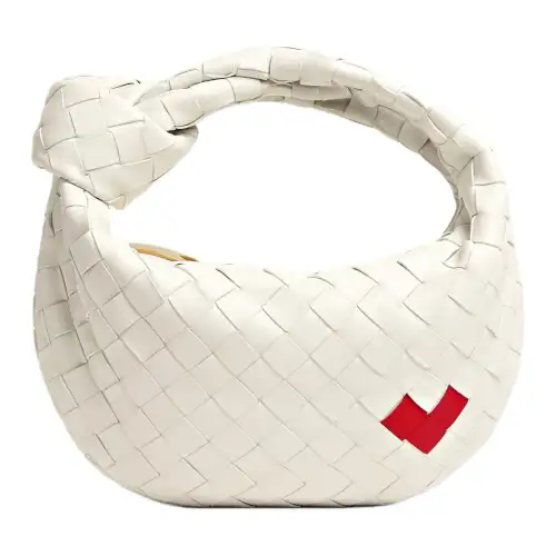 Bottega Veneta Jodie Lambskin One Shoulder Handbag Mini Women's White