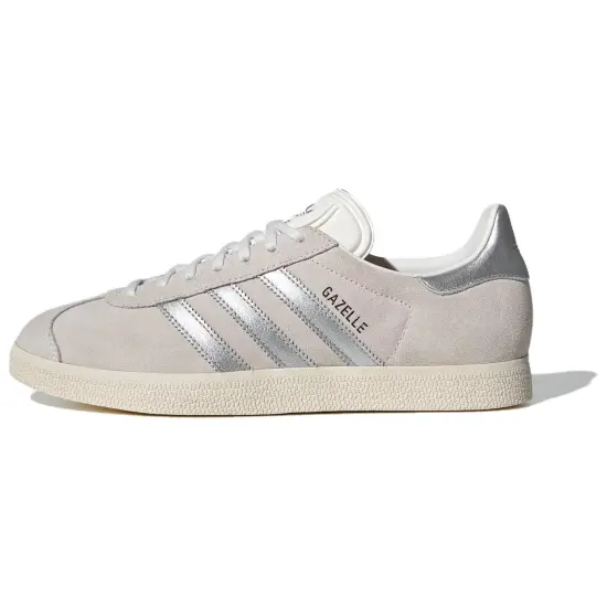 Adidas Originals Gazelle Casual Shoes Unisex Low-Top White Silver