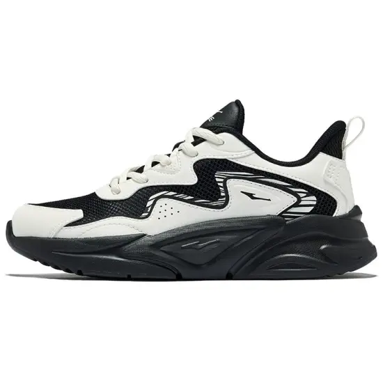 Erke Casual Shoes Women's Low-Top Black White