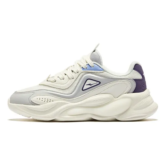 Erke Realm 2.0 Casual Shoes Women's Low-Top Microcrystal White Smoky Purple Gray