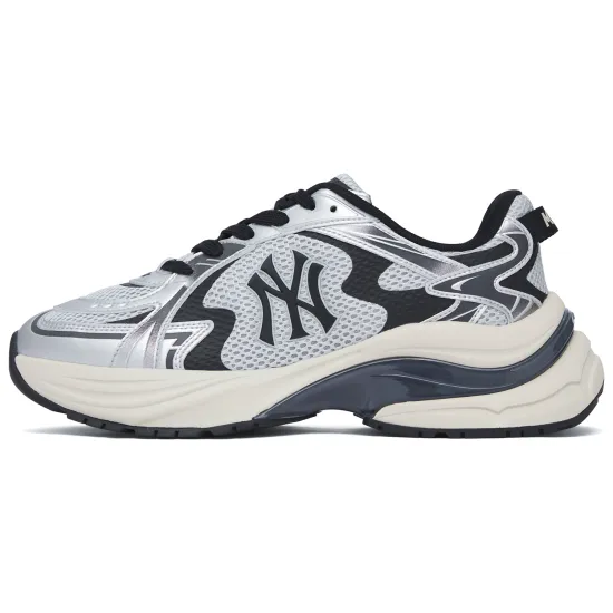 MLB New York Yankees Running Shoes Unisex Low-Top Silver