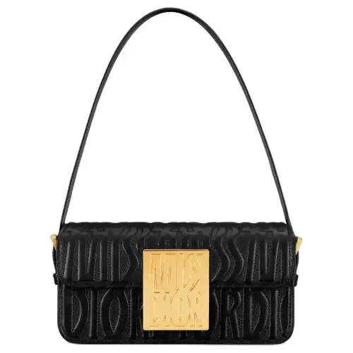 DIOR Miss DIOR Cowhide Leather Handbag Women's Black