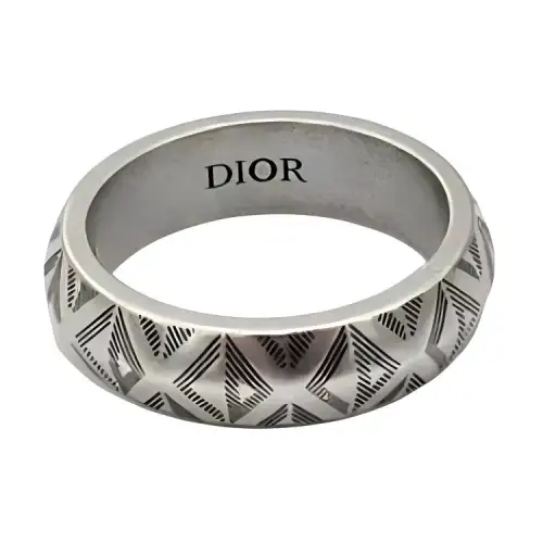 DIOR Sterling Silver Rings Men's Silver