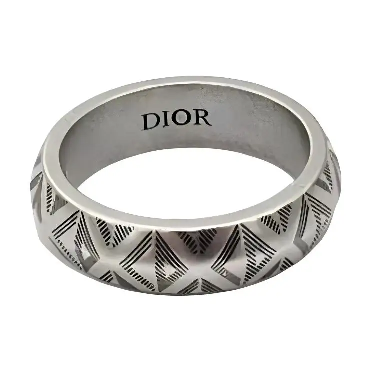 DIOR Sterling Silver Rings Men's Silver