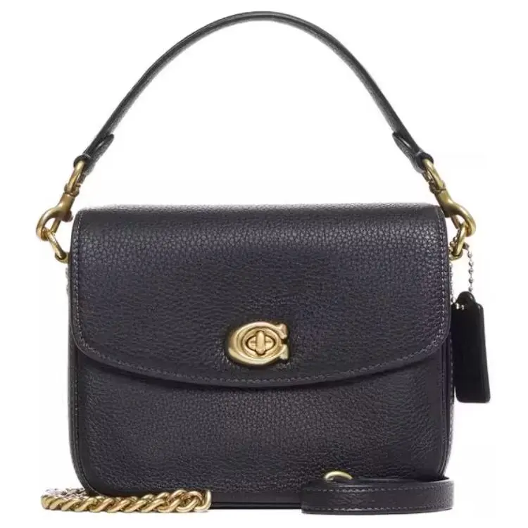 COACH Cassie Cow Leather Shoulder Bag, Crossbody Bag, Handbag Small Women's Black