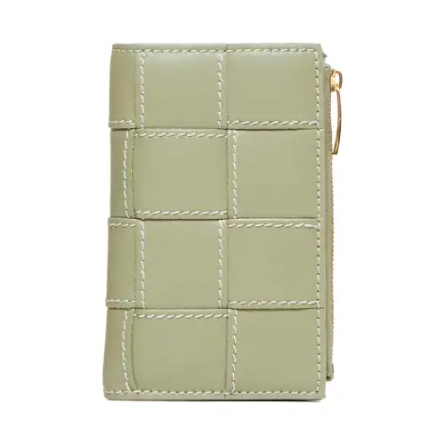 Bottega Veneta Calfskin Wallet Regular Women's Green